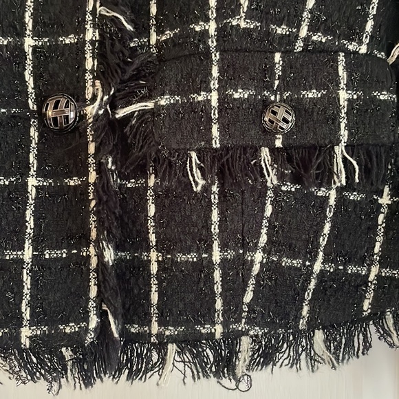 Bianca Nygard Tweed Blazer Black and White Size 6 Small - Picture 3 of 13